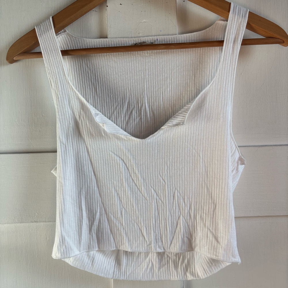 Free People Intimately White Ribbed Tank